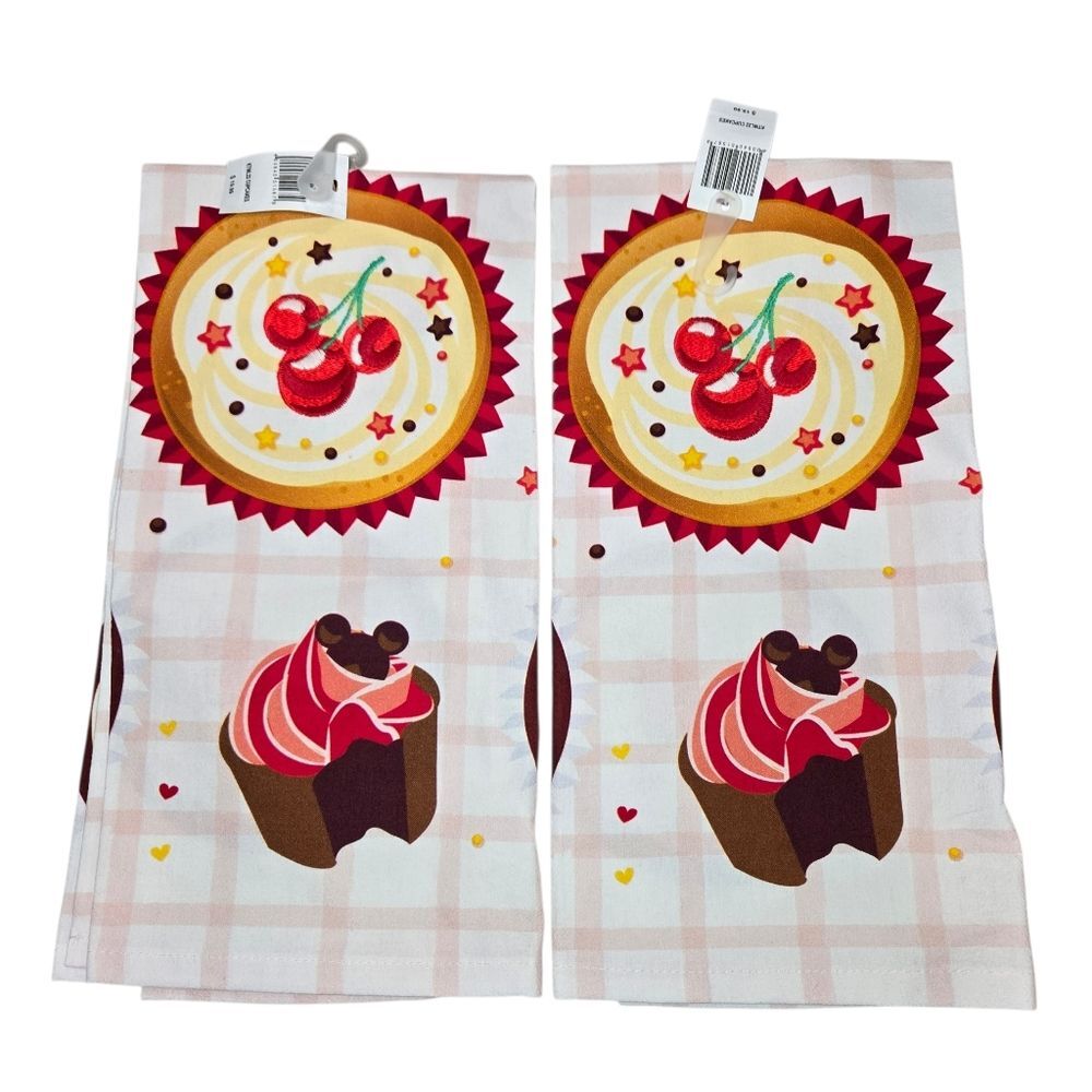 Disney Mickey Cherry and Cupcake Kitchen Towels